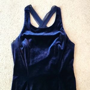 Alex Evenings blue long velvet dress 2